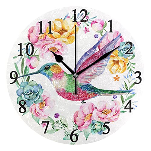 Hummingbird Spring Wall Clock