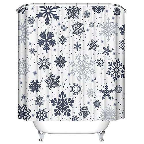 Christmas Snowflake Shower Curtain Set