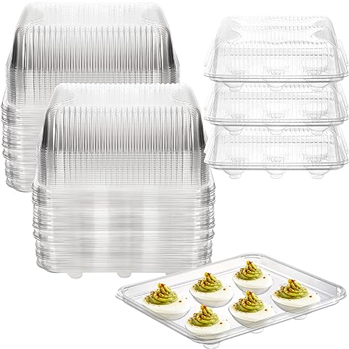 Yopay Deviled Egg Trays with Dome Lids