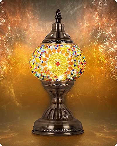 Handmade Turkish Moroccan Lamp with Rechargeable Battery - Yarra-Decor