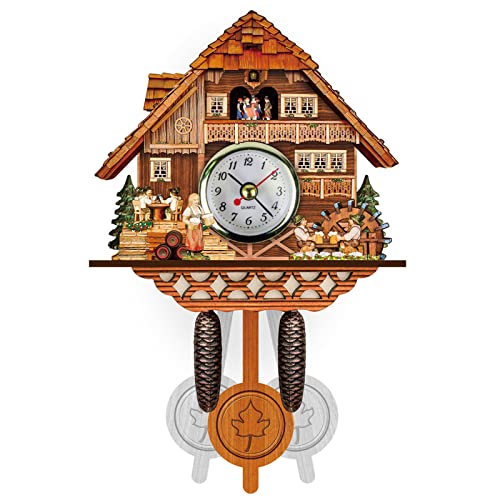 Wood Cuckoo Clock with Antique Pendulum