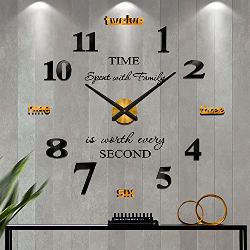 Giant Wall Clock for Living Room Decor