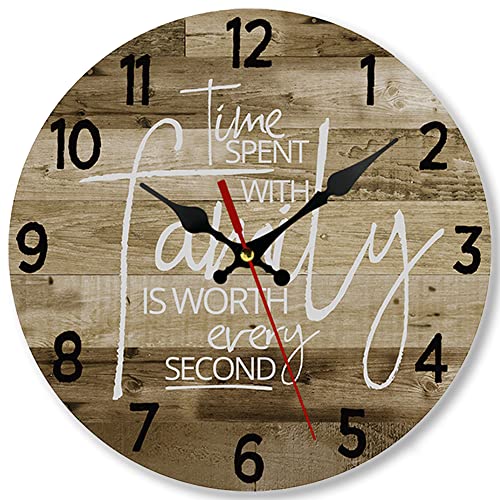 12 Inch Wooden Decorative Wall Clock for Living Room