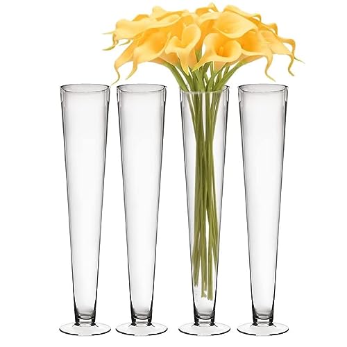 Clear Glass Trumpet Vase