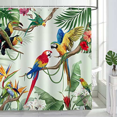 Tropical Bird Shower Curtain