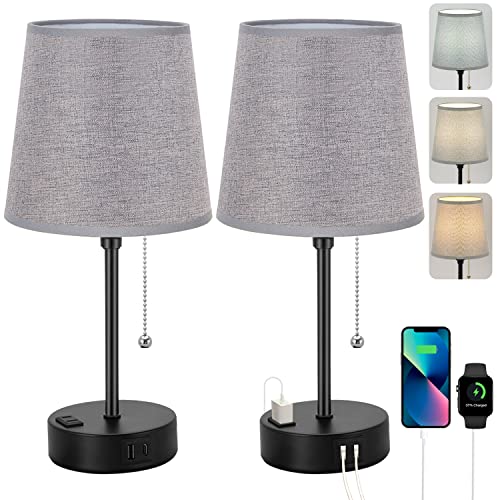 OUTIOE Bedside Table Lamps Set of 2