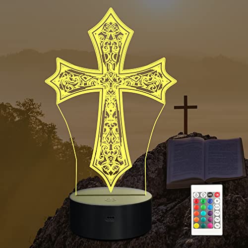 Jesus Cross 3D Night Light