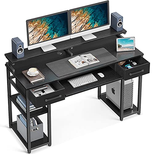 ODK Computer Desk, 48'' Office Desk with Keyboard Tray and Drawers