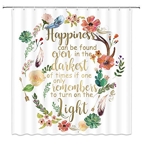 Inspirational Quote Shower Curtain