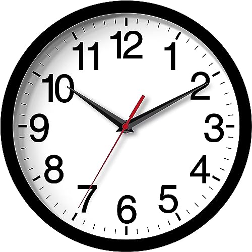 Rohioue Wall Clock - Modern 10 Inch Battery Operated Clock