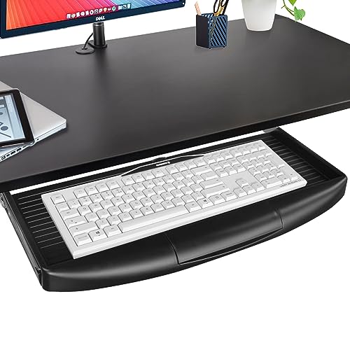 Round Keyboard Tray with Extender & Pen Holder