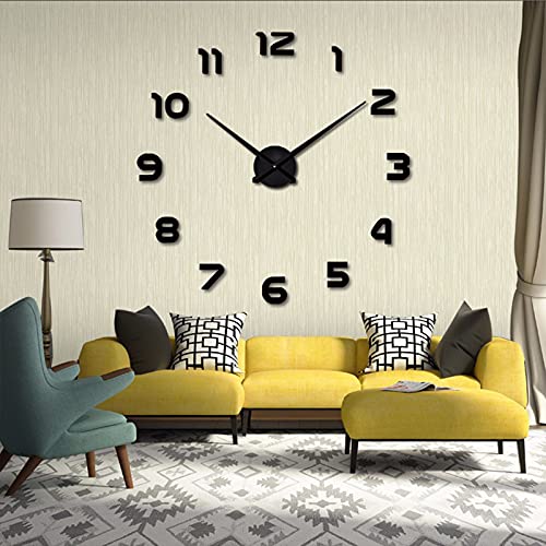 DIY Wall Clock Arabic Numerals Mirror Surface Wall Sticker