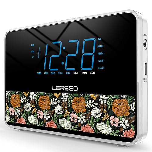 Digital Radio Alarm Clock with USB Charger and Bluetooth Speaker