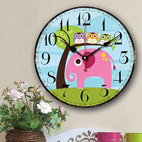 Cute Animated Cartoon Wall Clock for Kids' Room