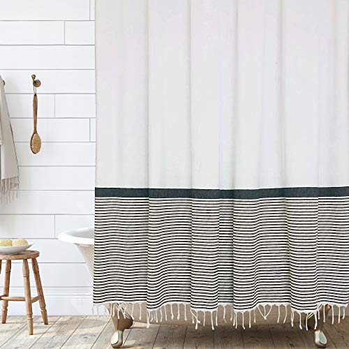Modern Farmhouse Tassel Shower Curtain