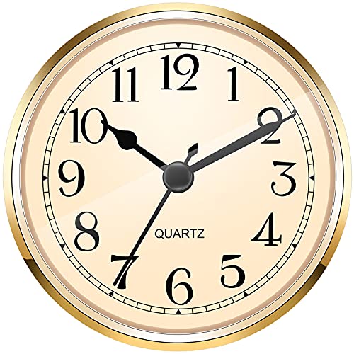 Hicarer 3-1/2 Inch Quartz Clock Fit-up/Insert with Arabic Numeral