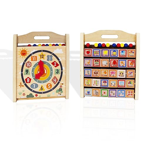 Wooden Toddler Learning Clock Toy