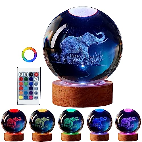 Mesmerizing Elephant Crystal Ball Lamp