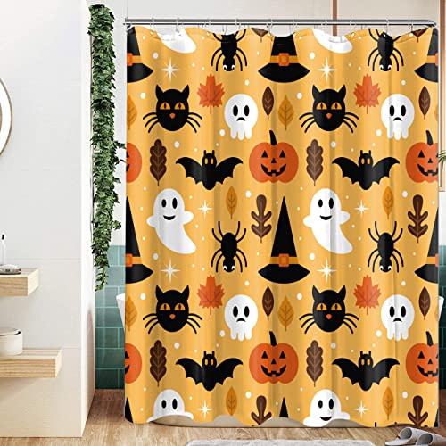 BIVINAR Cute Ghost Halloween Shower Curtain