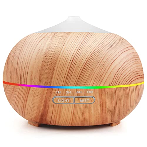 Essential Oil Diffuser Humidifier: 400ml Aromatherapy Air Diffusers with LED Light