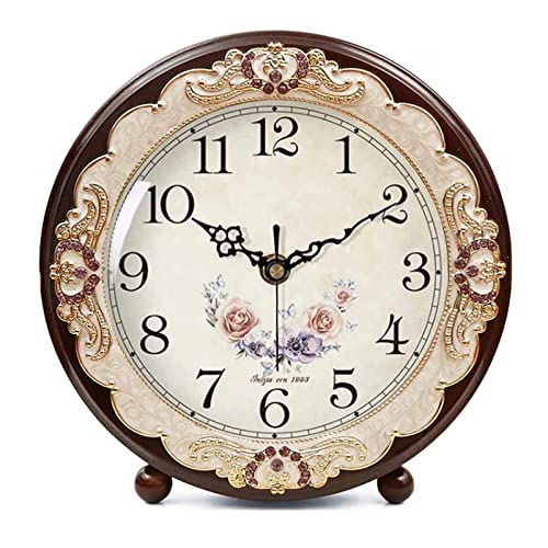 Stylish Vintage Table Clock for Silent Timekeeping