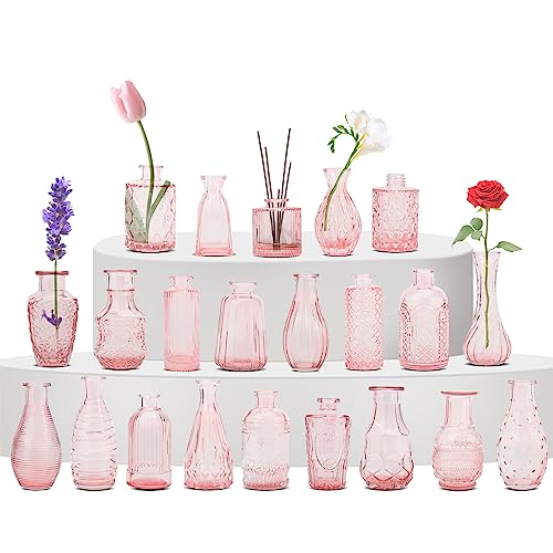 Bulk Mini Bud Vases for Flowers - Vintage Wedding Decor