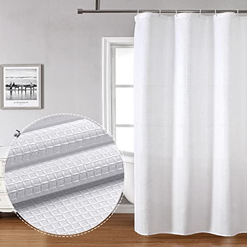 White Shower Curtain for Bathroom