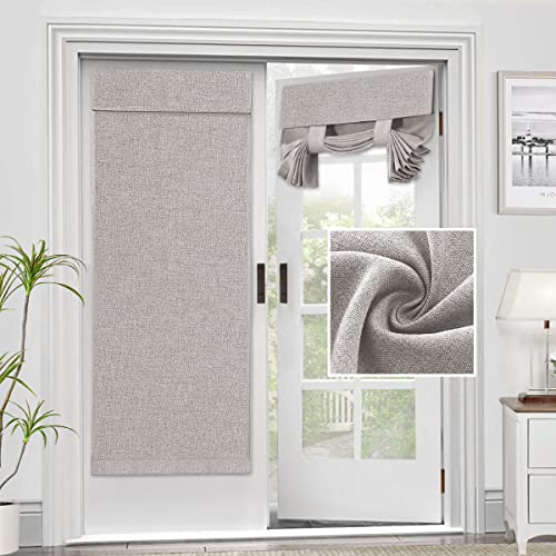 French Door Curtains - Linen Textured Privacy Blinds