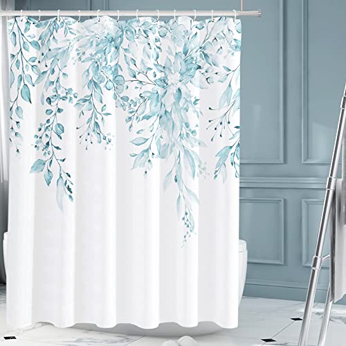 Spun Sugar Light Blue Eucalyptus Shower Curtain Sets