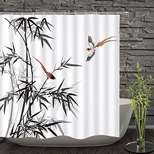 Asian Style Bamboo Shower Curtains