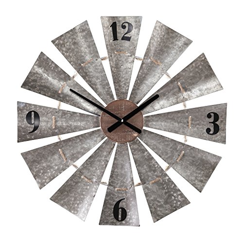 Rustic Windmill Wall Clock