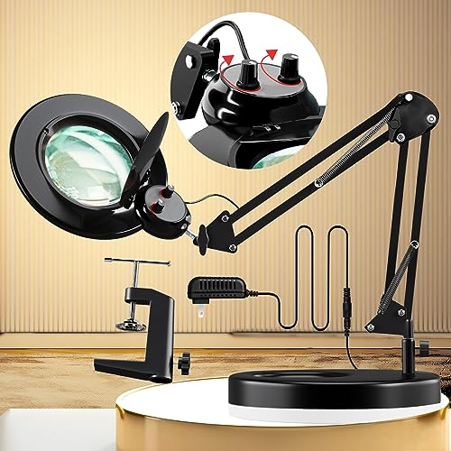 10X Magnifying Glass with Light and Stand