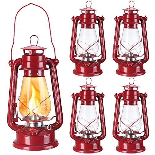 4 Pieces Oil Lamp Hurricane Lantern - Retro-Style Lighting for Indoor and Outdoor Use