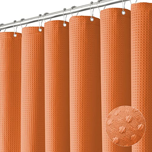 Burnt Orange Fabric Shower Curtain