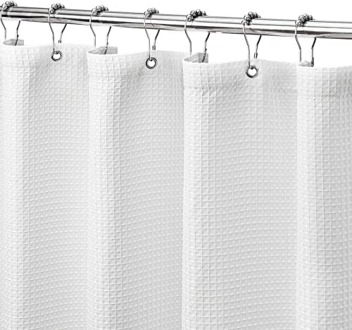 Extra Wide Waffle Weave Shower Curtain