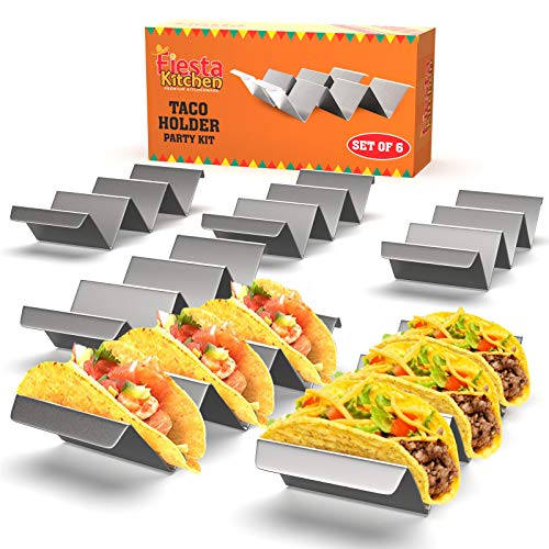Fiesta Kitchen Taco Holder Stand - Set of 6