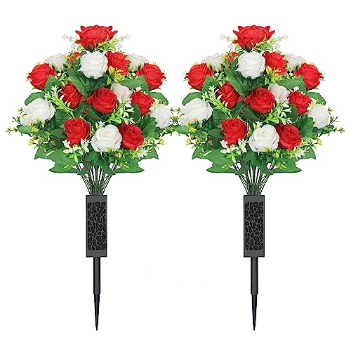 Artificial Cemetery Flowers with Vase