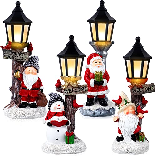 Christmas Table Centerpieces with Light up Streetlights