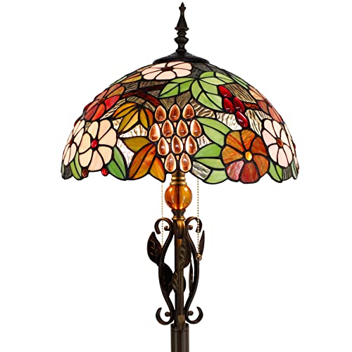 Tiffany Floor Lamp with Stained Glass