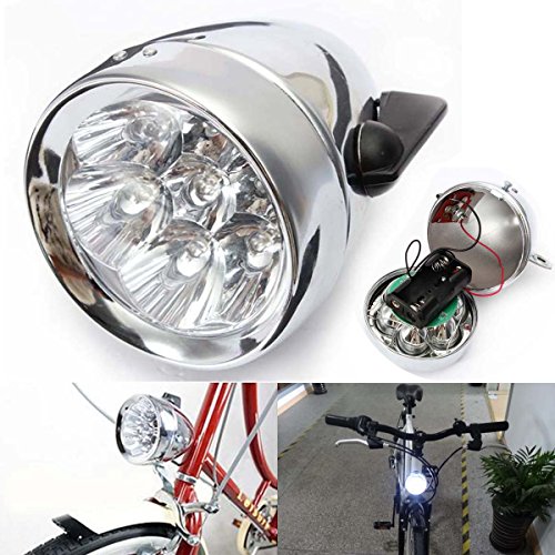 Vintage Retro Bike Front Light - 7 LED Fixie Headlight