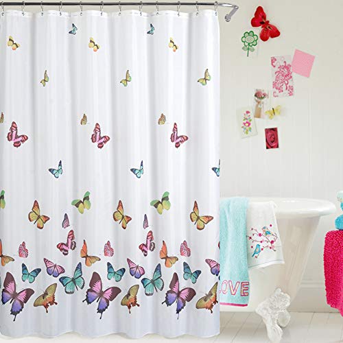 Colorful Butterfly Shower Curtain