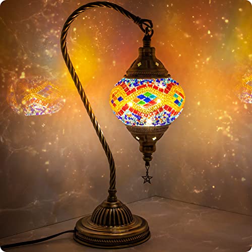 Turkish Moroccan Lamp with Bronze Base