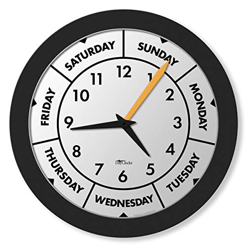 DayClocks Time & Week-Day Wall Clock