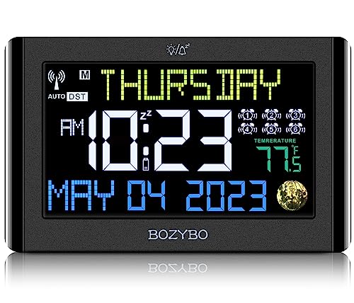 BOZYBO Digital Clock with 6 Alarm Clocks
