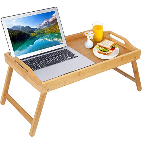 Versatile Bed Tray Table with Handles: Breakfast, Laptop, and Serving Tray