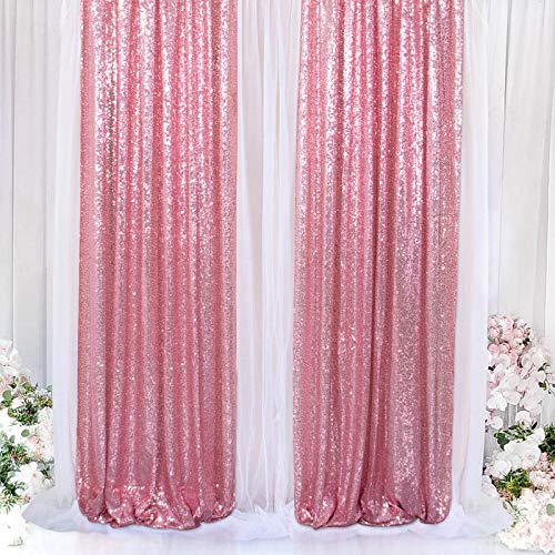 Fuchsia Pink Sequin Photo Backdrop Curtain