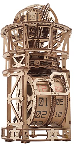 UGEARS Tourbillon Table Clock Kit - Sky Watcher 3D Wooden Puzzles Mechanical Clock