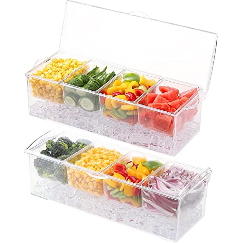2-Pack Garnish Tray with Lid for Bar