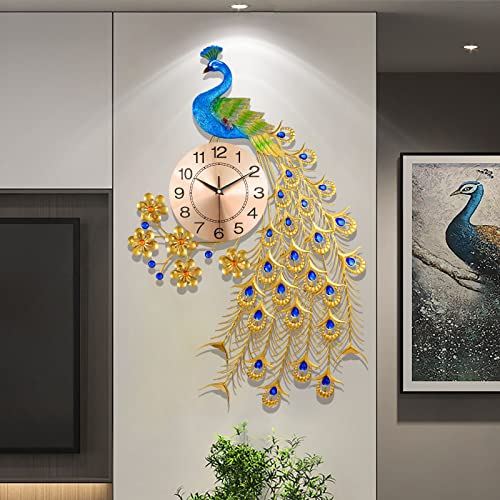 FMTAD Large Peacock Wall Clock