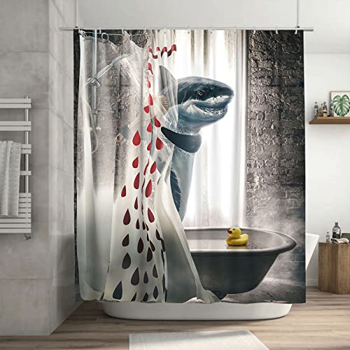 Funny Shark Shower Curtain